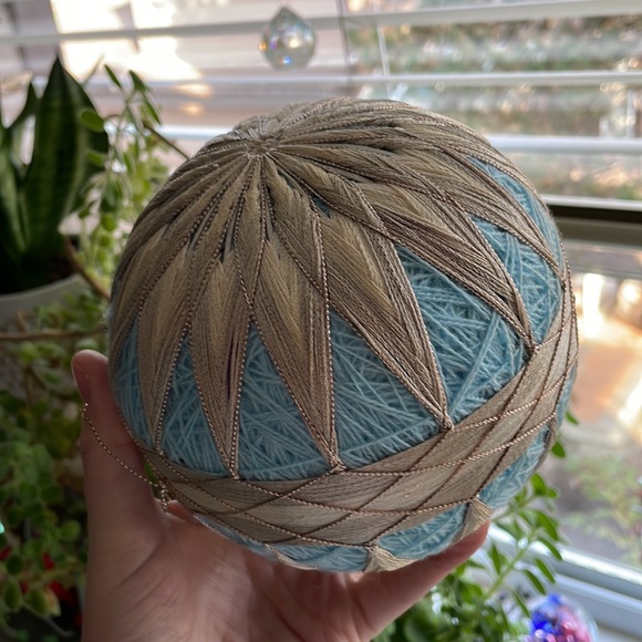 VINTAGE - Traditional Japanese Temari Ball, Kiku Pattern - Picture 7 of 7